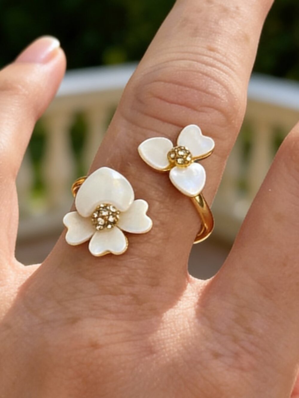 Precious Pansy Wrap Ring